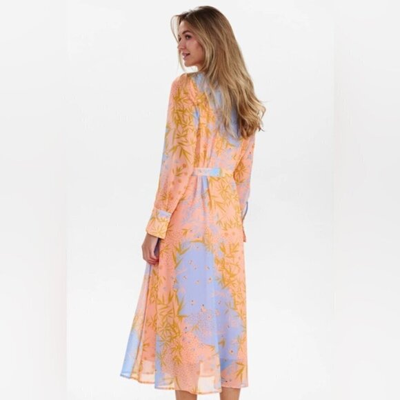 Anthropologie Numph NUKYNDALL NEW DRESS - Peach Nectar size 34 - Picture 2 of 11